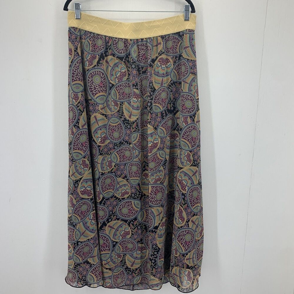 Lularoe Womens XL Lucy Maxi Skirt Moody Dark Cottage Whimsigoth Fairy Lined